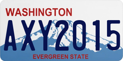 WA license plate AXY2015