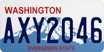 WA license plate AXY2046