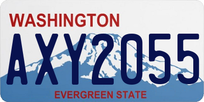 WA license plate AXY2055