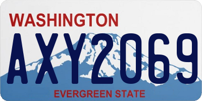 WA license plate AXY2069