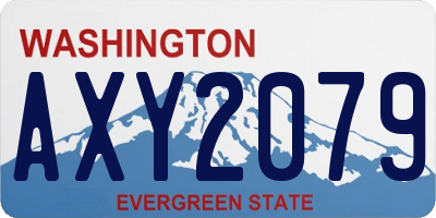 WA license plate AXY2079
