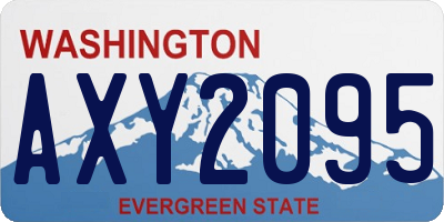 WA license plate AXY2095