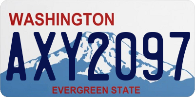 WA license plate AXY2097
