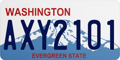 WA license plate AXY2101