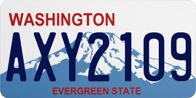 WA license plate AXY2109