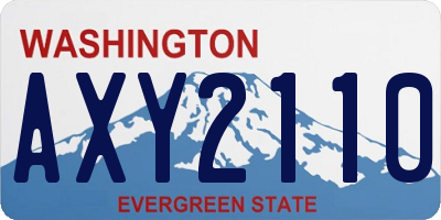 WA license plate AXY2110