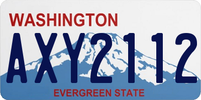 WA license plate AXY2112