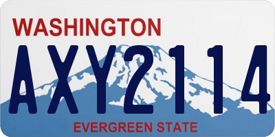WA license plate AXY2114