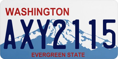 WA license plate AXY2115