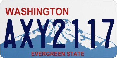 WA license plate AXY2117