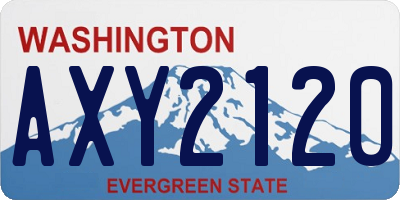WA license plate AXY2120