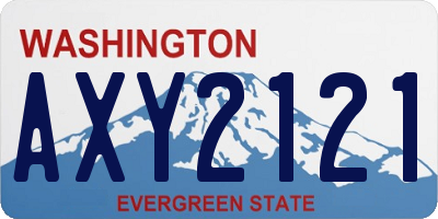 WA license plate AXY2121