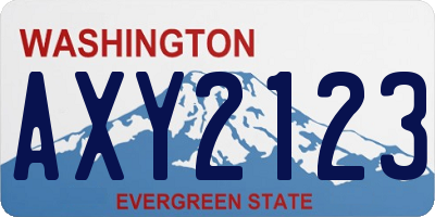WA license plate AXY2123