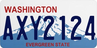 WA license plate AXY2124
