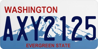 WA license plate AXY2125