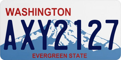 WA license plate AXY2127