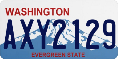 WA license plate AXY2129