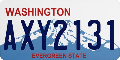 WA license plate AXY2131