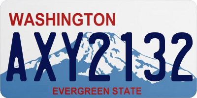 WA license plate AXY2132