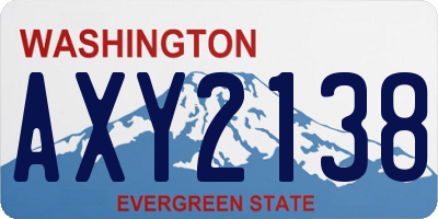 WA license plate AXY2138