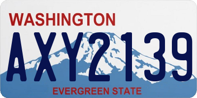 WA license plate AXY2139