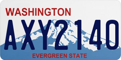 WA license plate AXY2140