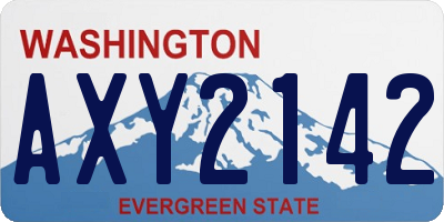 WA license plate AXY2142