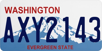 WA license plate AXY2143