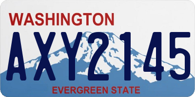 WA license plate AXY2145