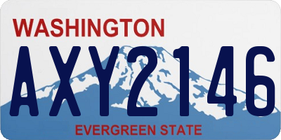WA license plate AXY2146