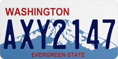 WA license plate AXY2147