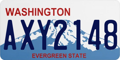WA license plate AXY2148