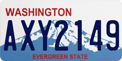 WA license plate AXY2149