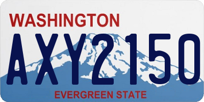 WA license plate AXY2150