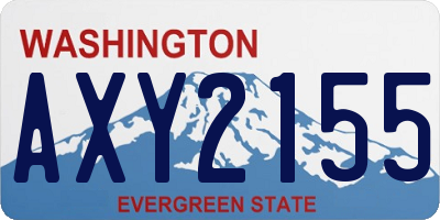 WA license plate AXY2155