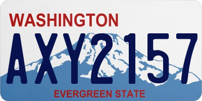 WA license plate AXY2157