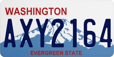 WA license plate AXY2164