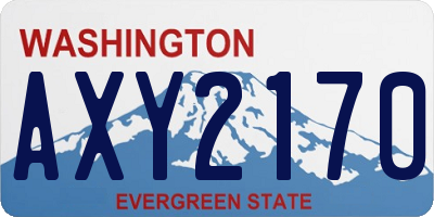 WA license plate AXY2170