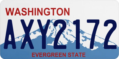 WA license plate AXY2172