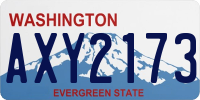 WA license plate AXY2173