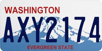 WA license plate AXY2174