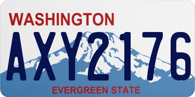 WA license plate AXY2176