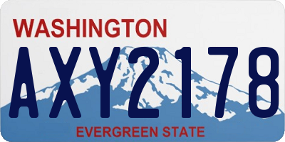 WA license plate AXY2178
