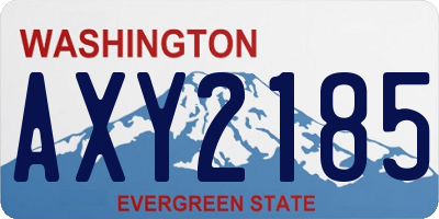 WA license plate AXY2185