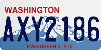 WA license plate AXY2186