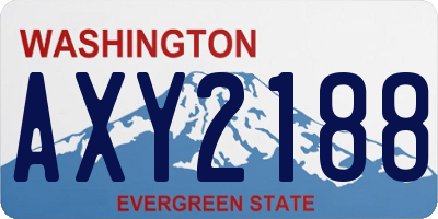 WA license plate AXY2188