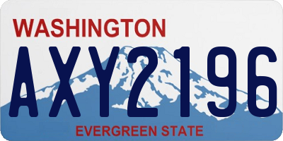 WA license plate AXY2196