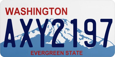 WA license plate AXY2197