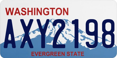 WA license plate AXY2198