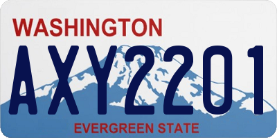 WA license plate AXY2201